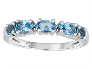 10kt White Gold Blue Topaz Ring