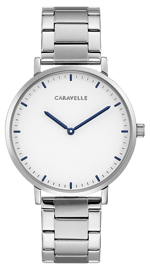 gents silver caravelle watch