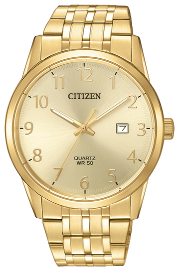 men's citizen quartz watch with luminous hands