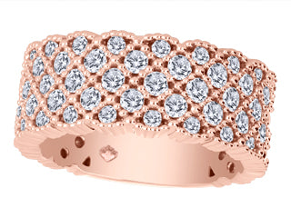 10kt rose gold diamond ring 1.00cttw