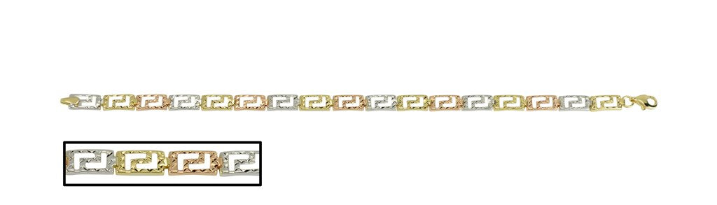 Tri-colour 10kt Bracelet