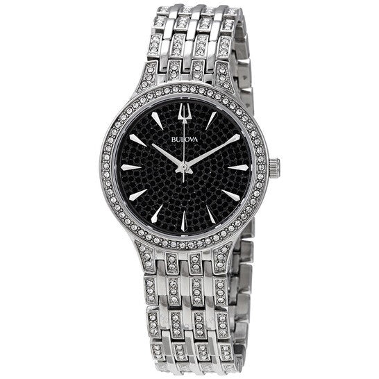 ladies crystal bulova watch