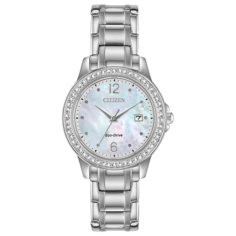 ladies Citizen eco-drive watch mother of pearl dial