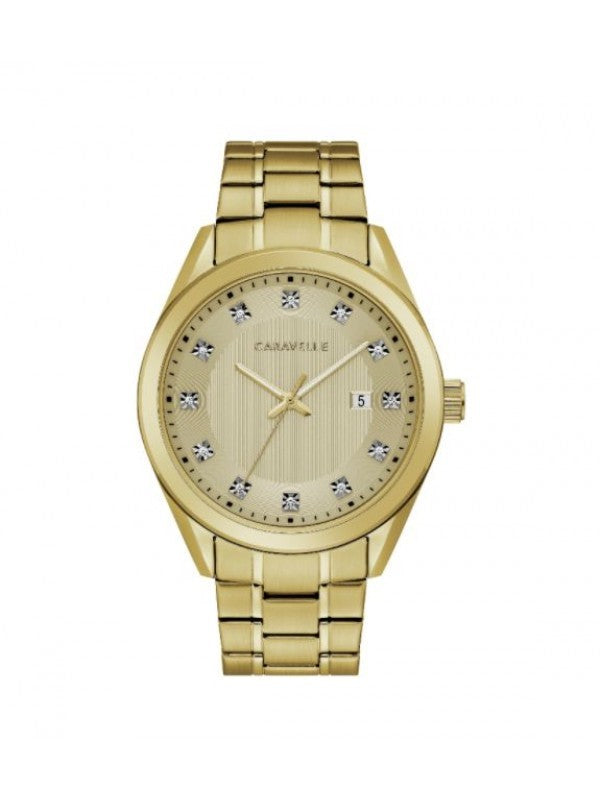 gents crystal bulova watch